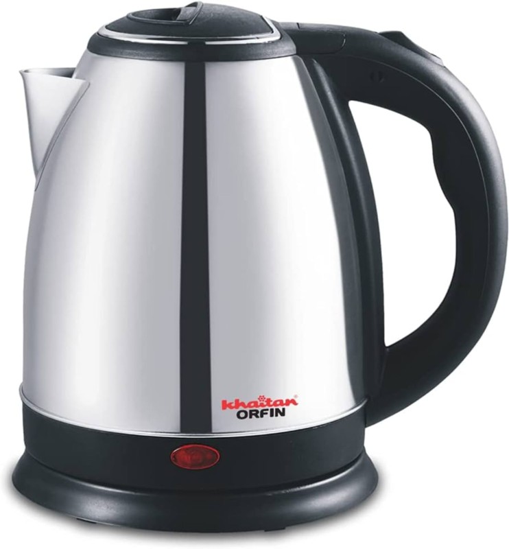 Khaitanavaante Stainless Steel 1.8 L Electric Kettle For Hot Water, Tea, Coffee Electric Kettle(1.8 L, Silver, Black)