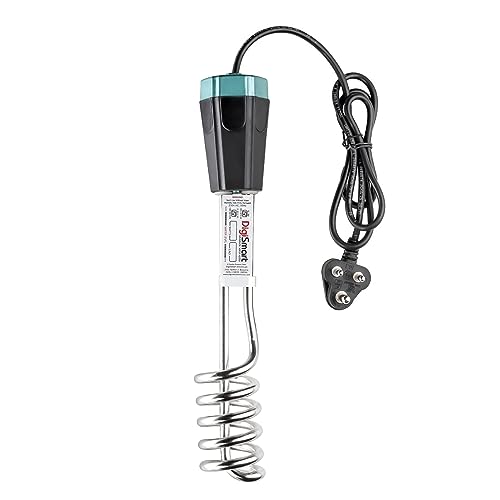 Digismart 2000 Watts Water Proof/Shock Proof Immersion Water Heater (Black) With 1 Year Warranty, Stainless Steel