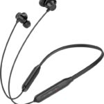 Aroma Nb120 Amaze Upto 50 Hours* Playtime, Fast Charging, Dual Pairing Neckband Bluetooth(Magico Black, In The Ear)