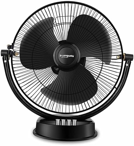 Longway Speedy P1 300 Mm/12 Inch Ultra High Speed 3 Blade Anti-Dust Decorative Star Rated Table Fan (Black, Pack Of 1)