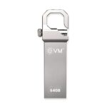 Evm Enstore 64Gb Metal Usb 2.0 Flash Drive – High Read Speeds Up To 15Mb/S & Write Speeds Up To 8Mb/S – Durable Metal Casing – Ideal For Data Transfer & Storage – (Evmpd/64Gb)