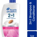 Head & Shoulders 2-In-1 Smooth And Silky Conditioner + Anti Dandruff Shampoo With Almond Milk(1 L)