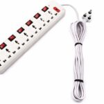 Skeisy Extension Board, 7+7 Universal Sockets Strip, Led Indicator & 2.5 Meter 6 Amp 7  Socket Extension Boards(White, 3.6 M)