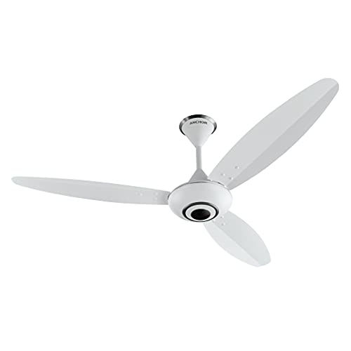 Anchor By Panasonic Ecobreeze 1200Mm Bldc Ceiling Fan (3 Blade, Matt White) With Remote, Medium (14143Mwh)