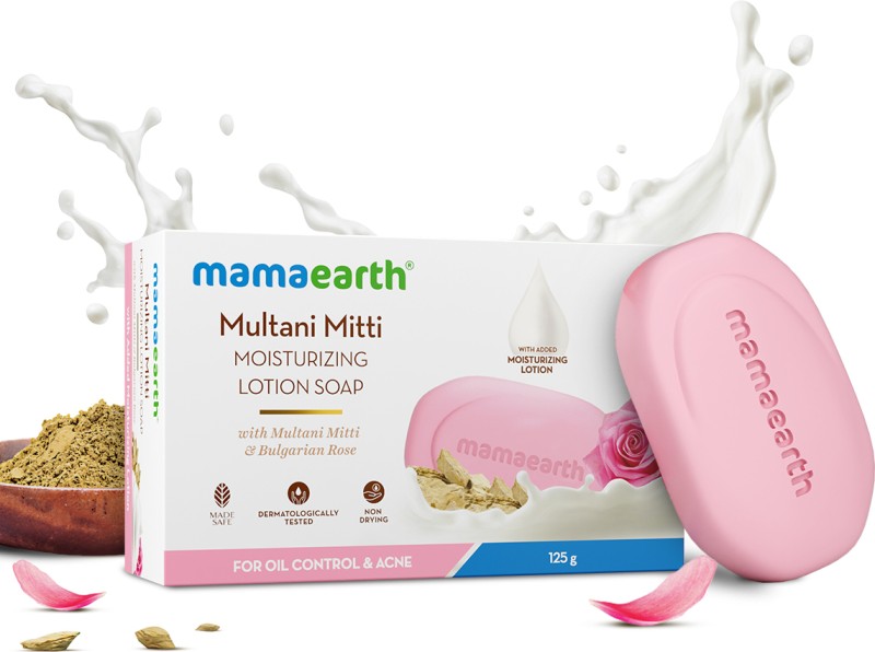 Mamaearth Multani Mitti Moisturizing Lotion Soap With Multani Mitti & Bulgarian Rose(125 G)