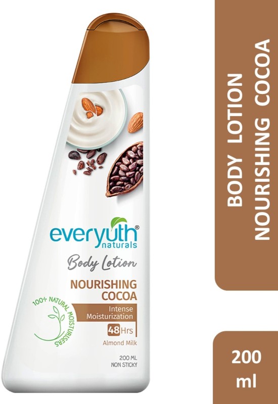 Everyuth Naturals Body Lotion Nourishing Cocoa| 48 Hr Moisturization|Long-Lasting|Quick Absorbing(200 Ml)