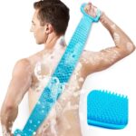 Herbnaturo Soft Silicone Back Scrubber Brush Cum Belt For Exfoliating Shower Bath