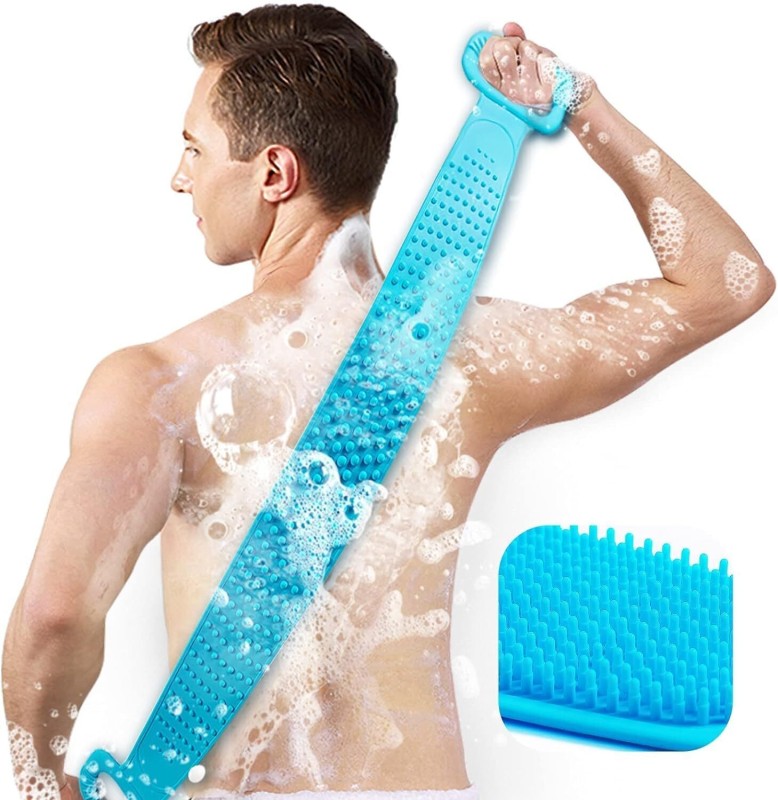 Herbnaturo Soft Silicone Back Scrubber Brush Cum Belt For Exfoliating Shower Bath