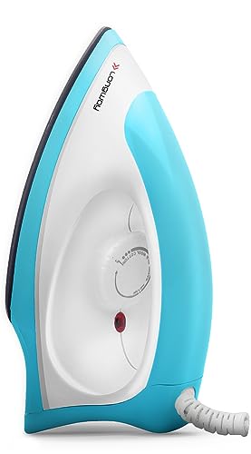 Longway Kwid Light Weight Non-Stick Teflon Coated Dry Iron, Electric Iron For Clothes | 1 Year Warranty| (1100 Watt, Blue)