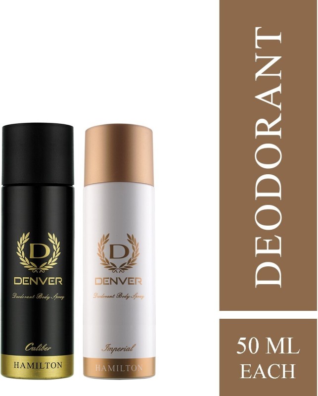 Denver Caliber And Imperial Nano Combo Deodorant Spray  –  For Men(100 Ml, Pack Of 2)