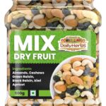 Dailyherbs Mixed Dry Fruits Almonds, Cashews, Raisins, Apricots, Kiwi(500 G)