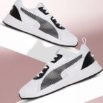 Puma Puma Men White Black Colourblocked Idp Sneakers Sneakers For Men(Black , 9)