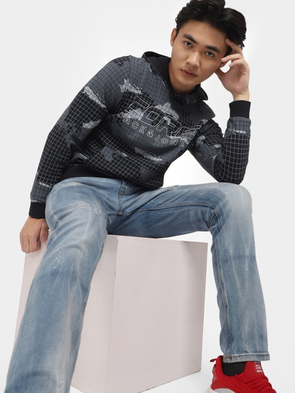 Jack & Jones Full Sleeve Graphic Print Men Sweatshirt