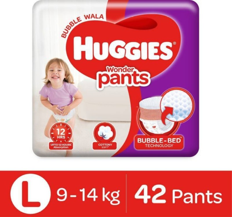 Huggies Wonder Pant Diapers L – 42 Count – L(42 Pieces)