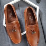 Action Action Dotcom Drive-46 Light Weight,Comfortable,Trendy, Synthetic,Leather Loafers For Men(Tan , 7)