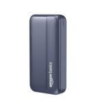 Amazon Basics 20000 Mah Power Bank | 22.5W Fast Charging | Dual Output & Input | Charge 3 Devices Simultaneously | For Smartphones, Tws Earbuds, Speakers, Tablets (Dark Blue)