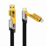 Tecsox 4In1 6 Amp Cable, Fast 65W Charging, Universal Compatibility With Micro Usb, Type-C, Lightning Devices