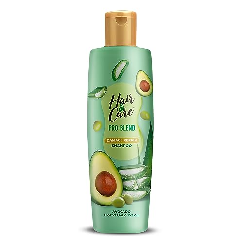 Hair & Care Pro Blend Damage Repair Hair Shampoo With Avacado, Aloe Vera And Olive Oil, 300 Ml