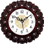 Matiz Analog 20 Cm X 20 Cm Wall Clock(Red, Brown, With Glass, Standard)