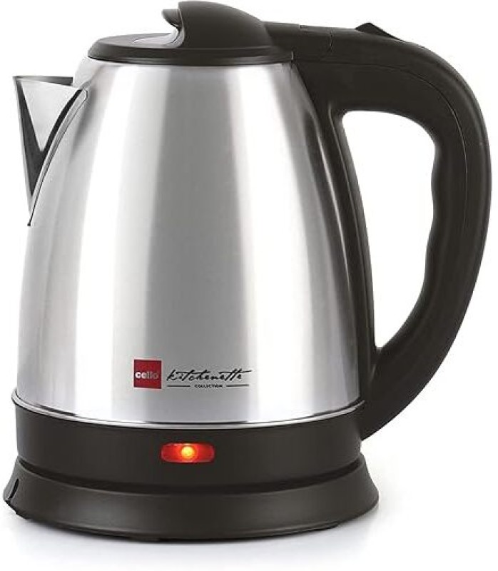 Cello Quick Boil Electric Kettle(1.5 L, Silver And Black)