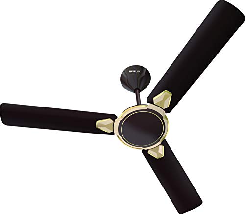 Havells 1200Mm Equs Es Ceiling Fan | Premium Finish, Decorative Fan, Elegant Looks, High Air Delivery, Energy Saving, 100% Pure Copper Motor | 2 Year Warranty | (Pack Of 1, Smoke Brown) 1 Star