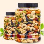 Plum Natural Mix Dry Fruit | Panchmeva | 500Gm | Jar | Almonds, Cashews, Raisins, Dry Dates, Pistachios, Figs, Assorted Fruits & Nuts(500 G)