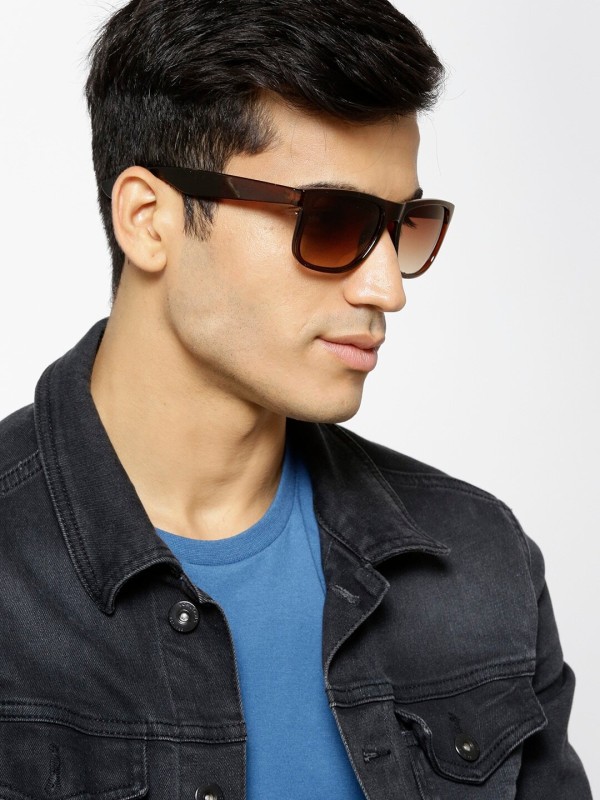 Mast & Harbour Wayfarer Sunglasses(For Men, Brown)