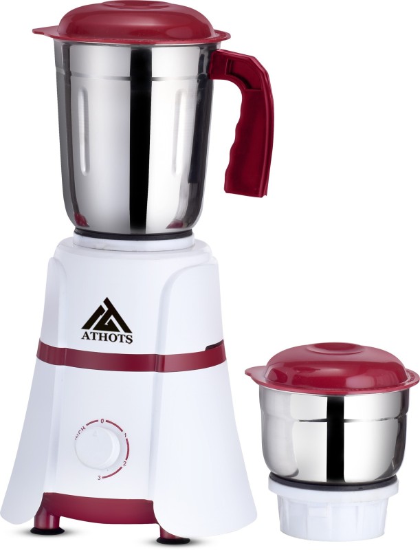 Athots Powerful Hybrid 550 W Mixer Grinder(Hardy Pro | 2 Jars | Light Brown , White)