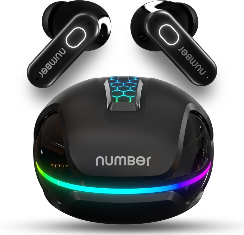 Number Super Buds 999 40Db Anc Gaming Tws Earbuds,4 Mic Enc, 35Ms Low Latency,2Xpairing Bluetooth(Steel Black, True Wireless)