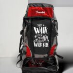 Trunkit Adventure Series Water Resistance Trekking Hiking Travel Bag With Shoe Compartment Rucksack- 55 L (Black/Red) Rucksack  – 55 L(Red)