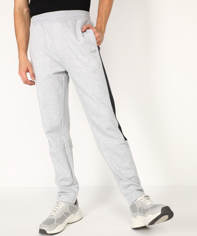 Fila Solid Men Grey Track Pants