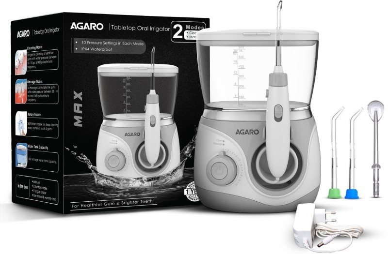 Agaro 33441 Max Oral Irrigator Water Flosser(Corded For Faucet)