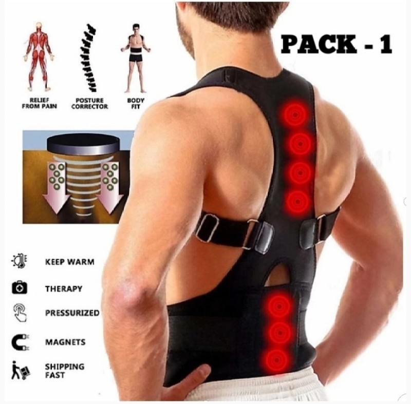 Magnetic Posture Corrector Back Support Belt Back & Shoulder Support Belt Back Pain Releif Back / Lumbar Support