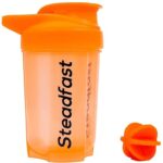 Steadfast Nutrition Protein Shaker Blender Bottle With Blender Ball 400 Ml Shaker(Pack Of 1, Orange, Plastic)