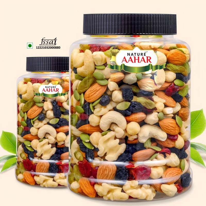 Nature Aahar Mix Dry Fruit | Panchmeva |Dryfruit Mix||Nutmix|Dryfruit Mix ,Dryfruits Combo|| Almonds, Cashews, Raisins, Dry Dates, Pistachios, Figs, Assorted Fruits & Nuts(1 Kg)