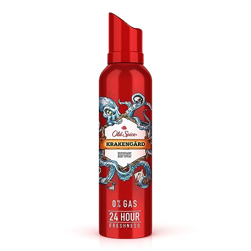 Old Spice Krakengard No Gas 24 Hour Long Lasting Freshness Deodorant Perfume Body Spray For Men, 140Ml