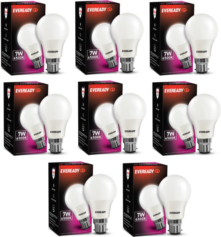 Eveready 7 W Standard B22 Led Bulb(White, Pack Of 8)