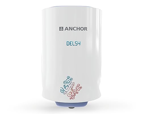 Anchor By Panasonic New Delsy Geyser 25 Litre, 5 Star Rated Storage Water Heater With Copper Heating Element, Powerful 2000W Heating Element (White, 2 Yrs Warranty, Free Installation)