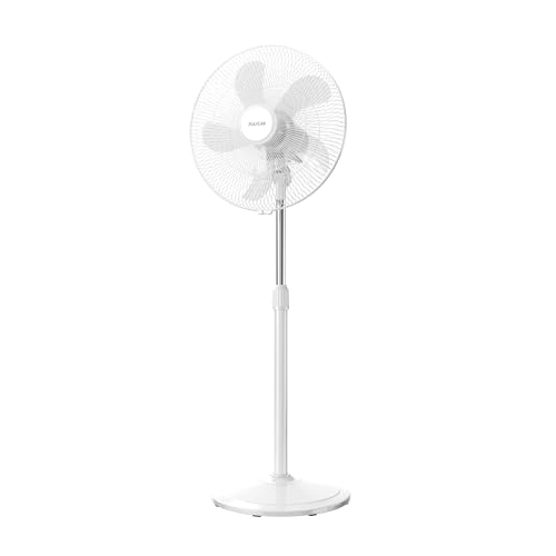 Polycab Optima Mini 400Mm Oscillating Pedestal Fan For Home, Office | High Speed & Air Thrust | Aerodynamic Blades With Cutting Edge Design | 100% Copper Winding Motor | 2 Years Warranty【White】