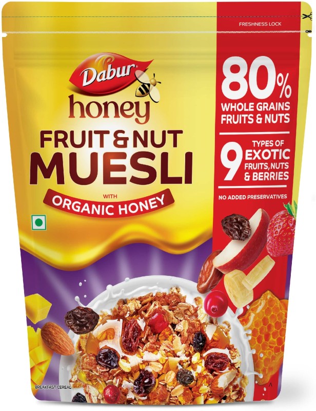 Dabur Honey Fruit & Nut Muesli With Organic Honey Pouch(750 G)