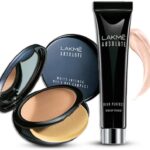 Lakmé Absolute White-Intense Wet & Dry Compact, Golden Med03+Blur Perfect Makeup Primer(2 Items In The Set)