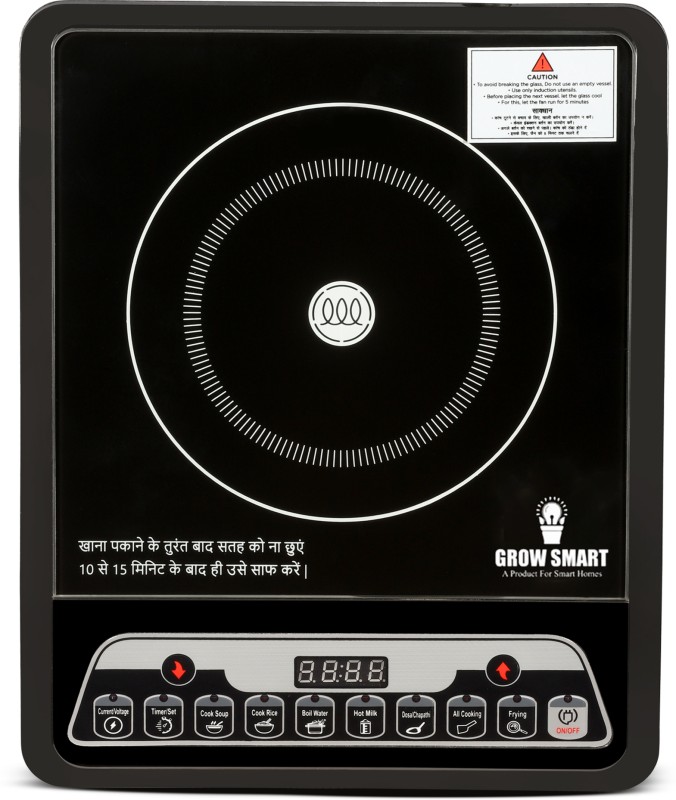 Growsmart 2000 W Induction Cooktop Push Button(Black, Powerchef 2000W)