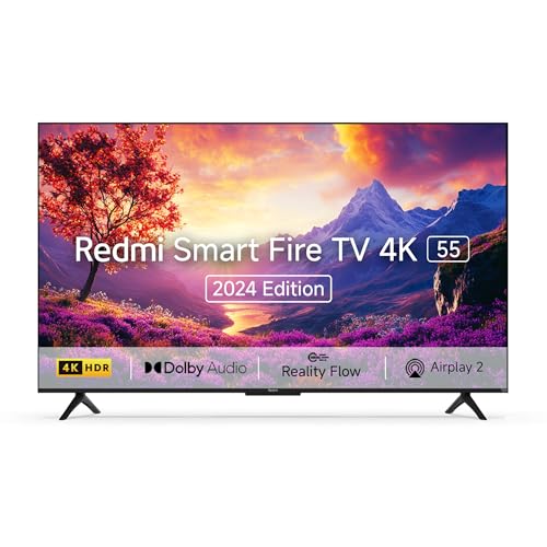 Redmi Xiaomi 138 Cm (55 Inch) F Series Uhd 4K Smart Led Fire Tv L55Ma-Fvin (Black)