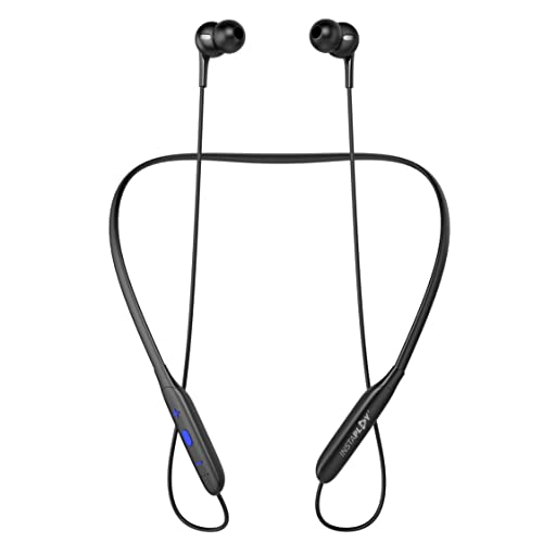 Instaplay Insta Buds 5.0 Bluetooth Wireless In Ear Lightweight Sweat-Resistant Magnetic Earphones With Extra Bass Stereo Sound, Voice Assistant With Mic (Black)