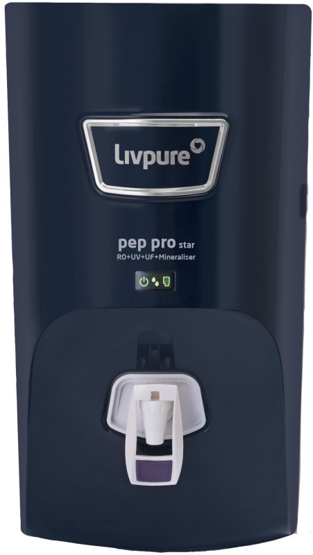 Livpure Liv-Pep-Pro-Star. 7 L Ro + Uv + Uf + Minerals Water Purifier Suitable For All – Borewell, Tanker, Municipality Water(Blue)