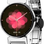 Lifelong Ruby Amoled Display For Women With Metal Strap,Bluetooth Calling Smartwatch(Silver Strap, 1.04″)