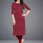 Ak Fashion Women Printed A-Line Kurta(Maroon)