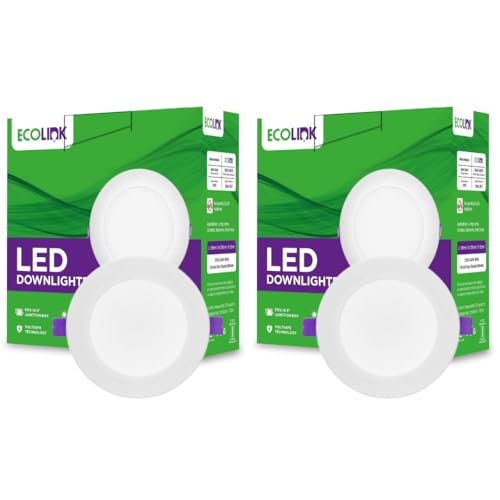 Ecolink 7W Concealed Jb Ceiling Light | Round Ceiling Led Downlighter For Home & Hall | Cut Out: 3 Inch, Color: Warm White, Pack Of 2