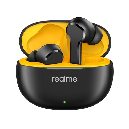 Realme Buds T110 Bluetooth Truly Wireless In Ear Earbuds With Mic, Ai Enc For Calls, Google Fast Pair, 38 Hours Total Playback With Fast Charging And Low Latency Gaming Mode (Punk Black)