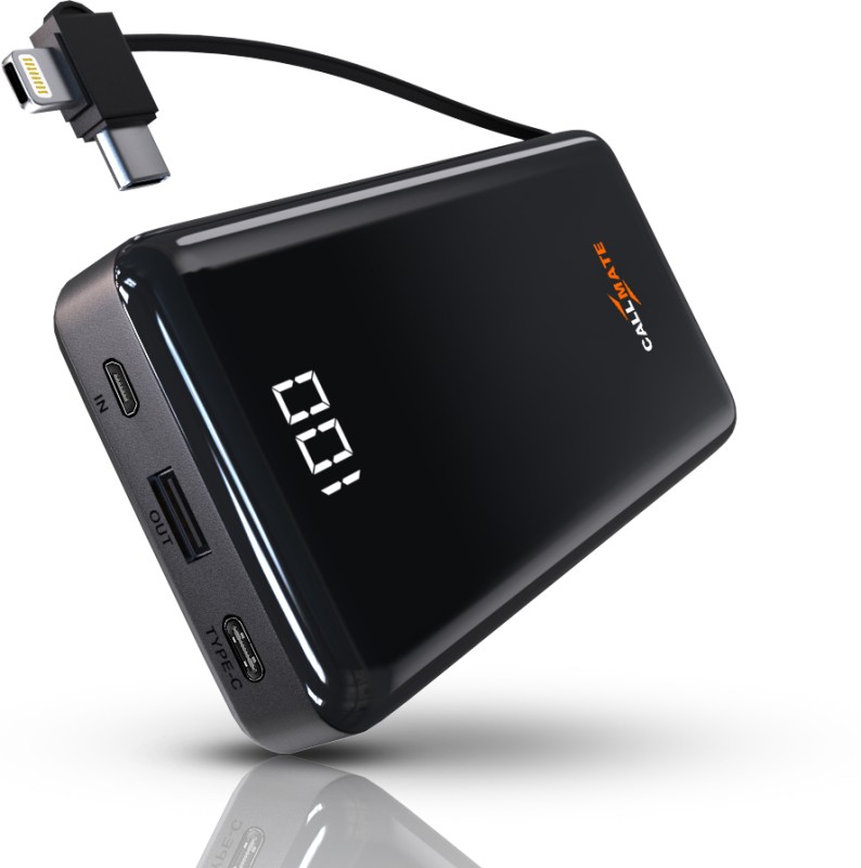 Callmate 20000 Mah 15 W Power Bank(Black, Lithium Polymer, Fast Charging For Mobile)